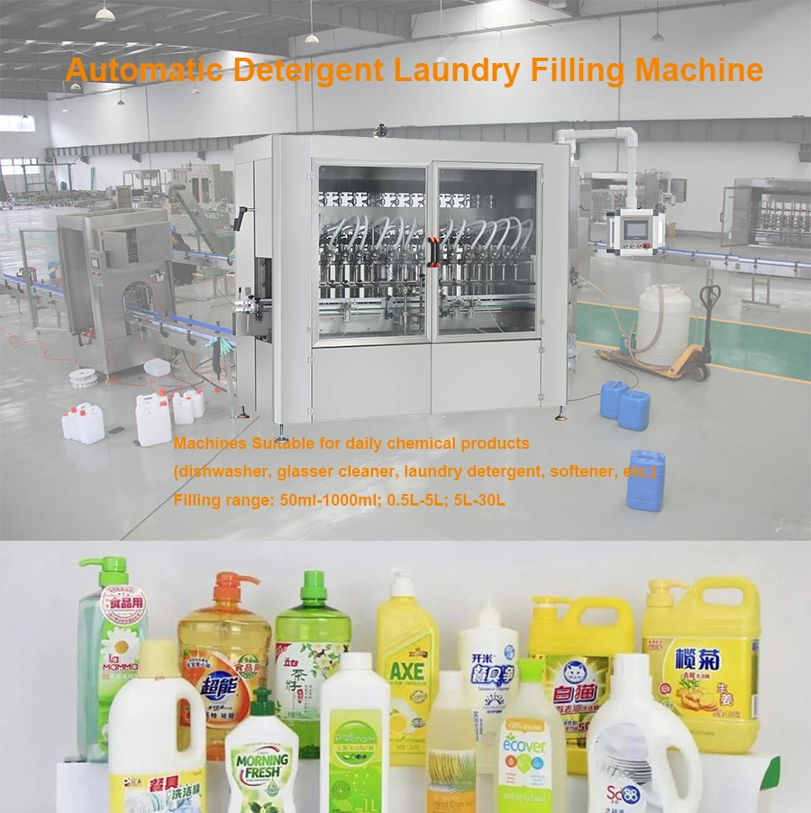 3000bph Automatic Daily Chemical Product Liquid Detergent Gel Alcohol Filling Packing Machine