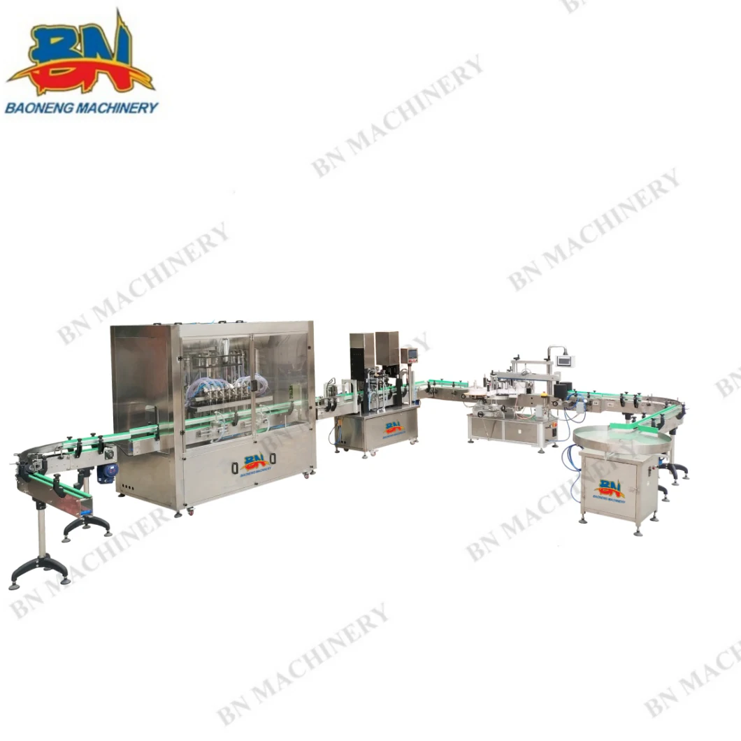Quality Bottle Can Liquid Oil Cream Filling Machine with Capping Labeling Line