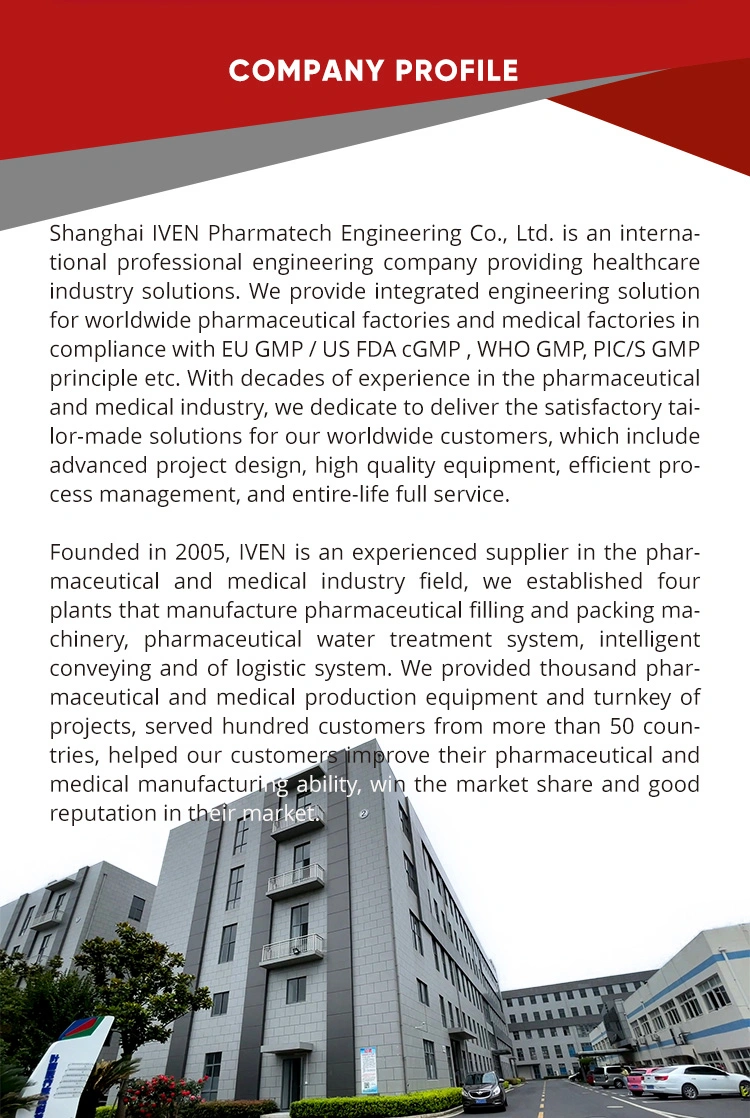 Pharmaceutical Small Vial Washing Filling Capping Sealing and Packing Machine Production Line