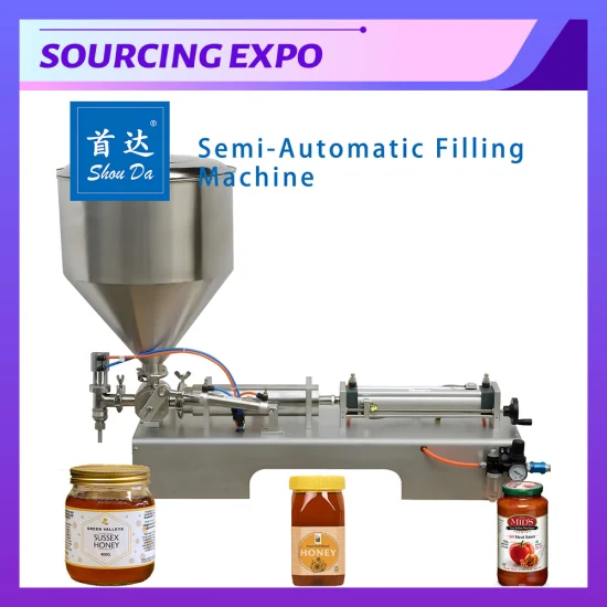 Durable Semi-Automatic Glass Bottles Plastic Bag Filling Machine for Chemical Products